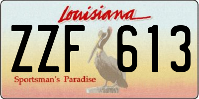 LA license plate ZZF613