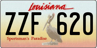 LA license plate ZZF620