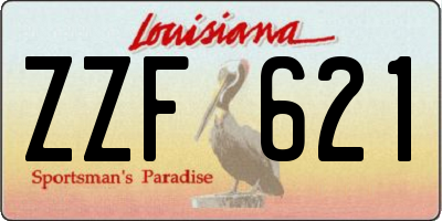 LA license plate ZZF621
