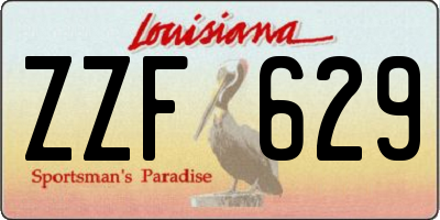 LA license plate ZZF629
