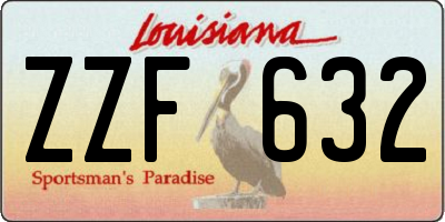 LA license plate ZZF632