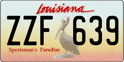 LA license plate ZZF639