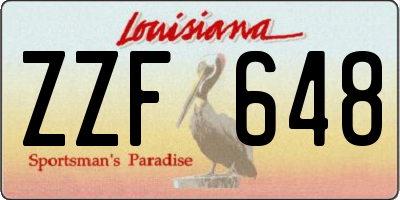 LA license plate ZZF648