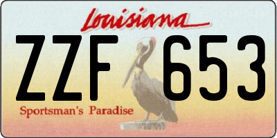 LA license plate ZZF653