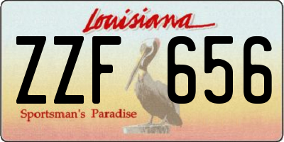 LA license plate ZZF656