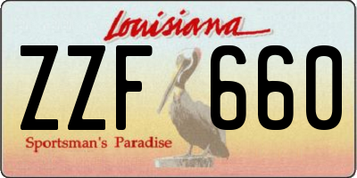 LA license plate ZZF660