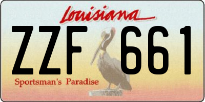 LA license plate ZZF661