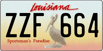 LA license plate ZZF664