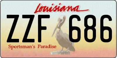 LA license plate ZZF686