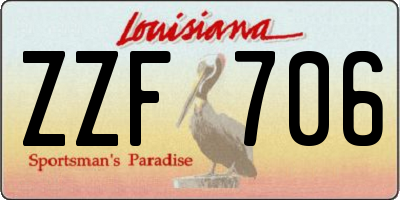 LA license plate ZZF706