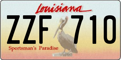 LA license plate ZZF710