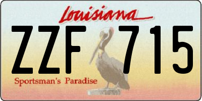 LA license plate ZZF715