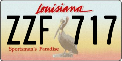 LA license plate ZZF717