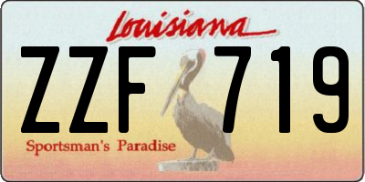 LA license plate ZZF719