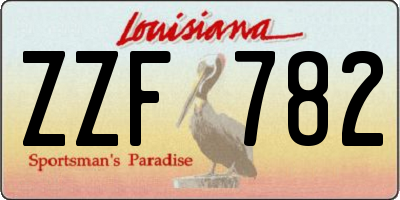 LA license plate ZZF782