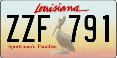 LA license plate ZZF791