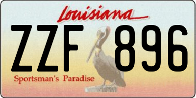 LA license plate ZZF896