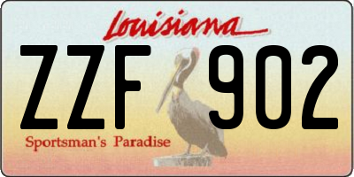 LA license plate ZZF902