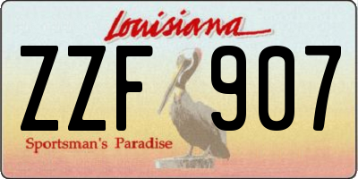 LA license plate ZZF907