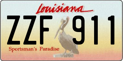 LA license plate ZZF911