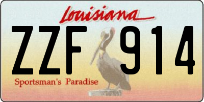 LA license plate ZZF914