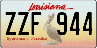 LA license plate ZZF944
