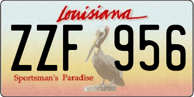 LA license plate ZZF956