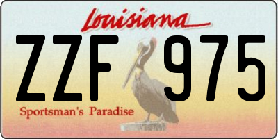 LA license plate ZZF975