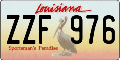 LA license plate ZZF976