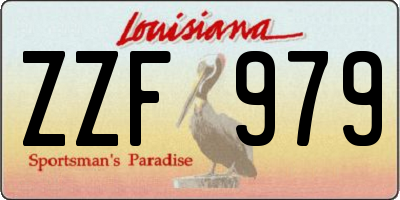 LA license plate ZZF979