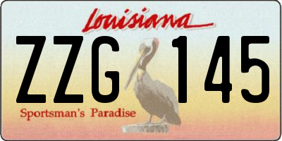 LA license plate ZZG145