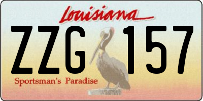 LA license plate ZZG157