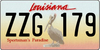 LA license plate ZZG179