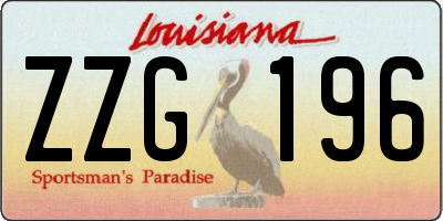 LA license plate ZZG196