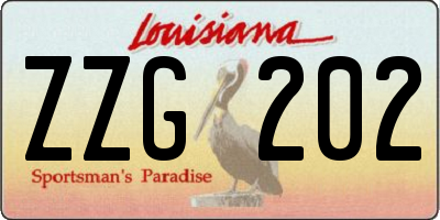 LA license plate ZZG202