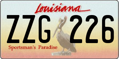 LA license plate ZZG226