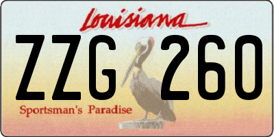 LA license plate ZZG260