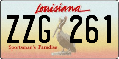 LA license plate ZZG261