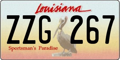 LA license plate ZZG267