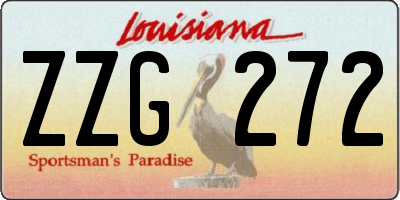 LA license plate ZZG272