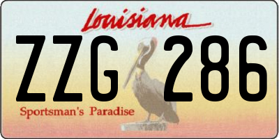 LA license plate ZZG286