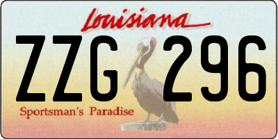 LA license plate ZZG296
