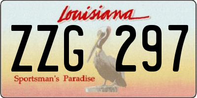 LA license plate ZZG297