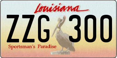 LA license plate ZZG300