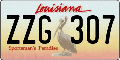 LA license plate ZZG307