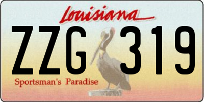 LA license plate ZZG319