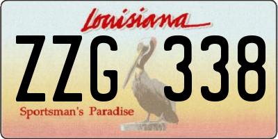 LA license plate ZZG338