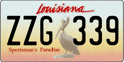 LA license plate ZZG339