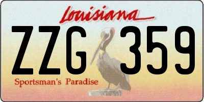 LA license plate ZZG359