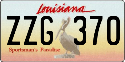 LA license plate ZZG370